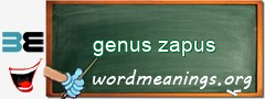 WordMeaning blackboard for genus zapus